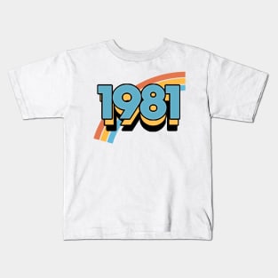 1981 ∆  Retro Birthday Design Kids T-Shirt